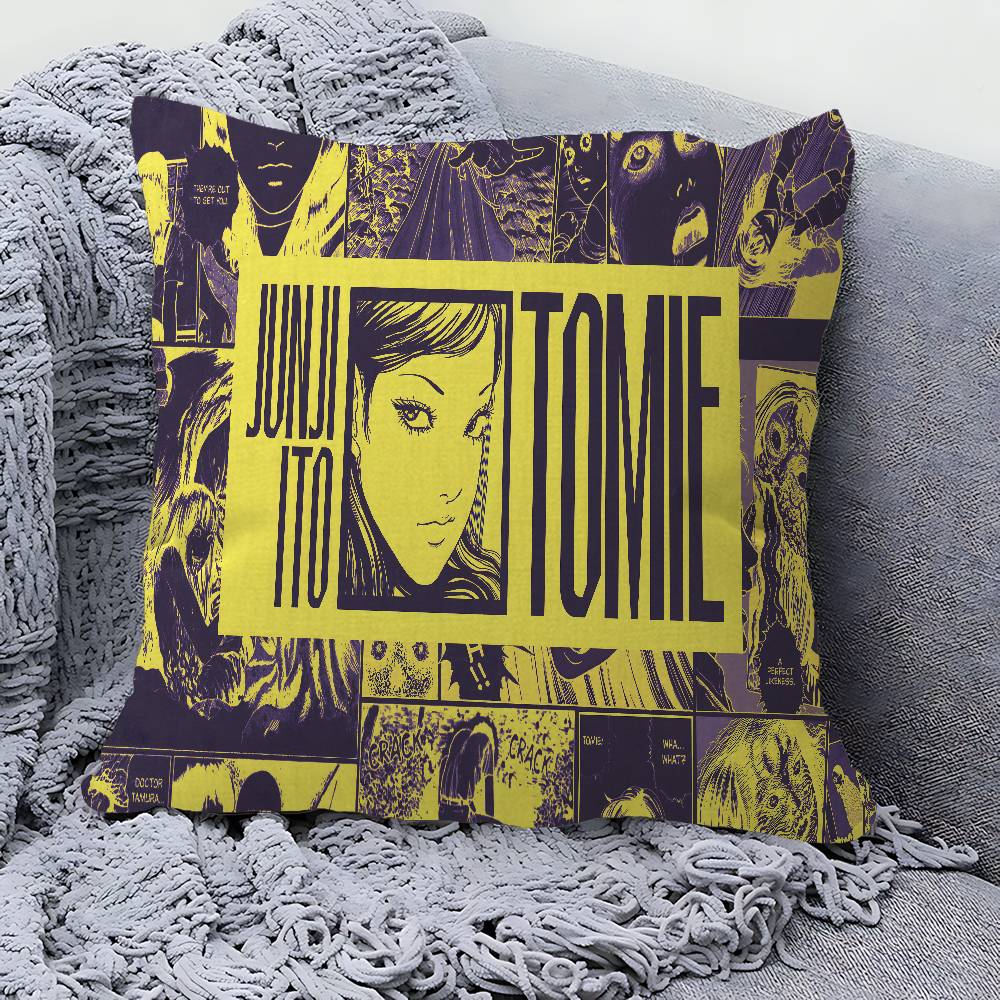 Junji Ito Cushion Cover Pillowcase Upholstery Sofa Throw Pillow Home Decor Pillowcas