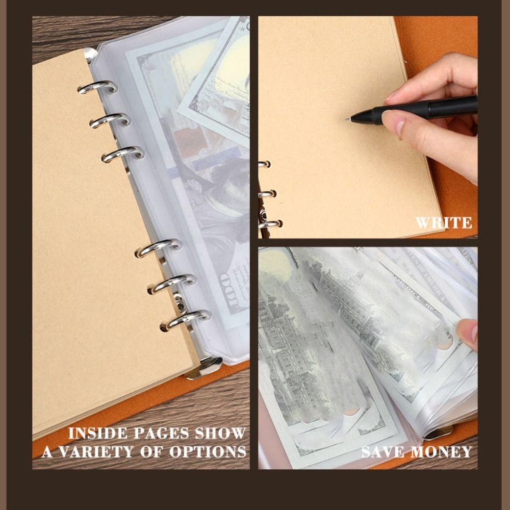 A6 Travelers Vintage Notebook PU Leather Retro Spiral Notebook Writing Supplies  Journal Diary