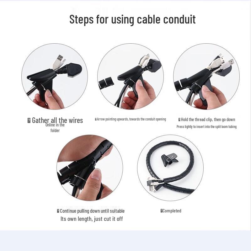 Huiyihui Cable Management Organizer Sleeve