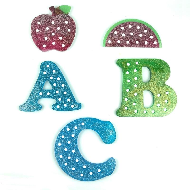 Threading Board Epoxy Mold Montessori Educational Baby Toy Silicone Mold Games Great for Travel and Plane Activities