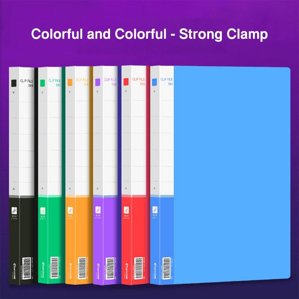 Color A4 File Folder PP Archives Binder Simple File Bag  Student Gift