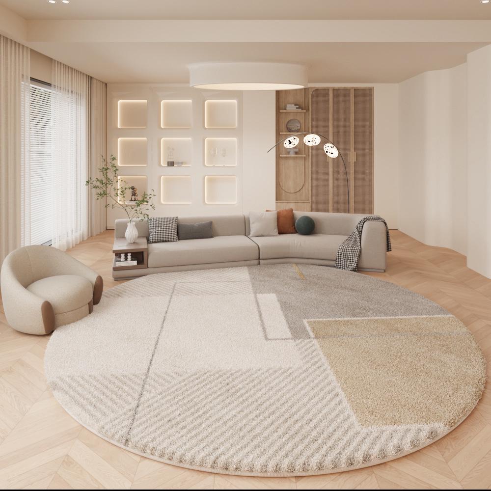 Nordic Simple Modern Round Carpet for Living Room, Study, or Bedroom