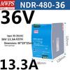 Блок питания для DIN-рейки NDR/EDR - от 75 Вт до 480 Вт, DC 12В, 24В, 36В, 48В