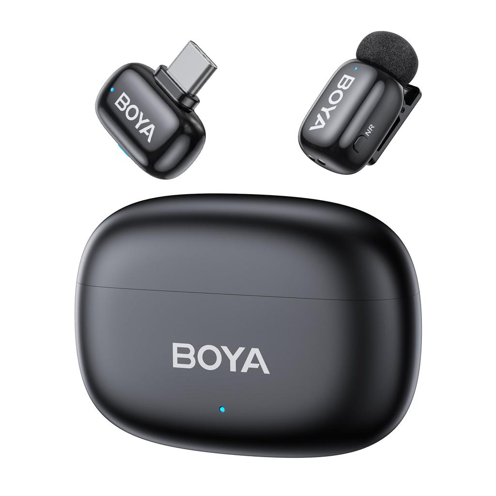 Беспроводной микрофон BOYA mini 2, Ультралегкий петличный микрофон 5 г, Совместим с сериями iPhone 17/16/15, Микрофон для Android с шумоподавлением