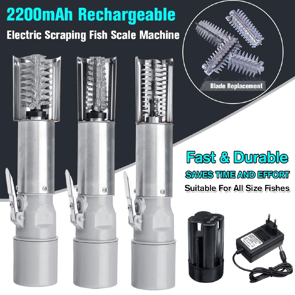 2200mAh Fishing Scalers Clean Fish Remover Cleaner Descaler Waterproof Scraper Seafood Tools Useful Electric Fish Scaler