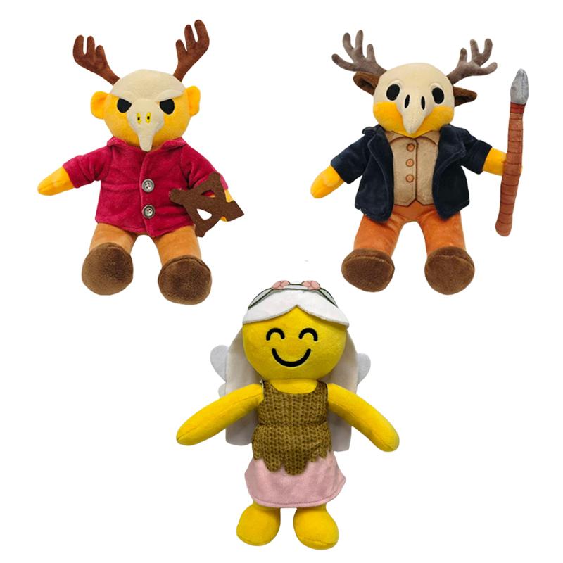 2026 New 99 Nights In The Forest Plush Game Merchandise Brown Stand And Sit Elk Deer White Owl Stuffed Doll Pillow For Kid Gifts