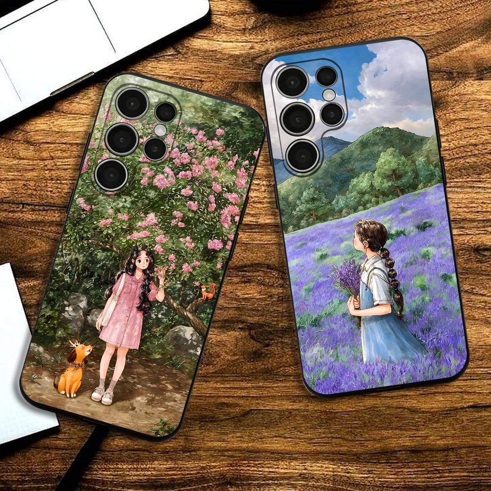 Силиконовый чехол с иллюстрацией из истории для Samsung S25 24 23 22 21 20 Plus Ultra 5G Lite Ударопрочный чехол