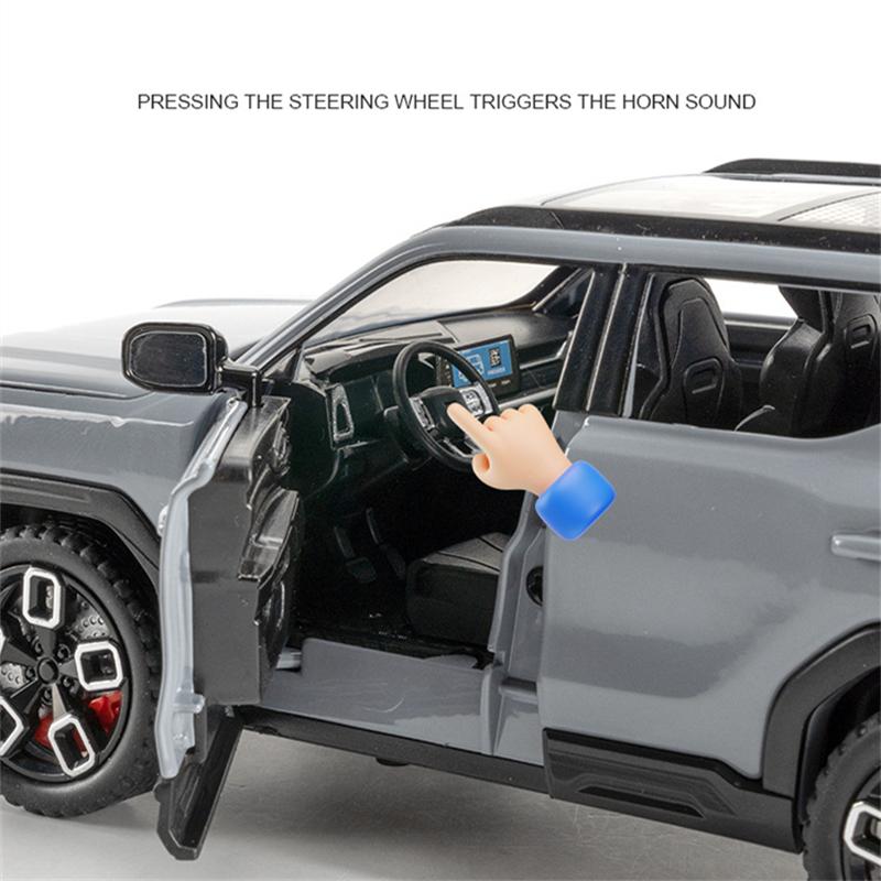 1:24 Haval X-Dog Внедорожник Сплав Модель Автомобиля Литьевой Металл Внедорожники Модель Автомобиля Высокая Симуляция Звук и Свет Детская Игрушка Подарок