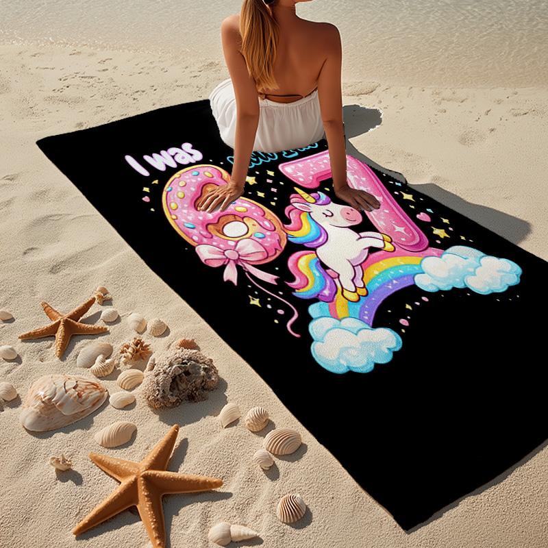 Energy Number 67 Design Microfiber Beach Towel, Lightweight And Quick-Dry, for Summer Travel, Beach Essential, Swimming Pool