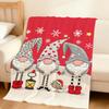 fashion art Cute Christmas gnomes Flannel soft warm plush blanket for sofa living room pet hogar bedroom gift home Car portable