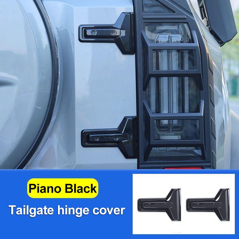 For Chery Jetour Shanhai Traveler T2 2023 2024 2025 ABS Black Tailgate Hinge Cover Modification Styling Car Stickers Accessories