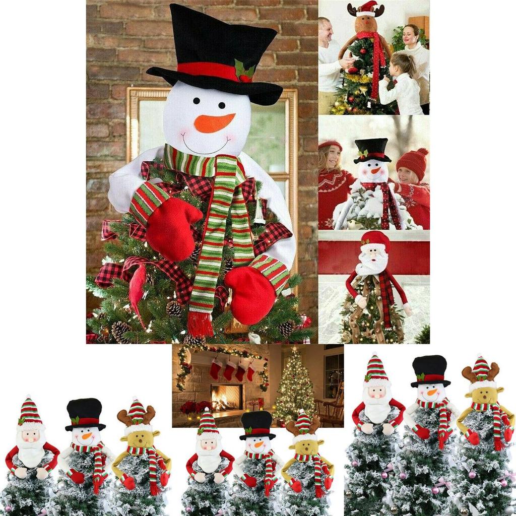 Праздничный чехол-топпер для рождественской елки в виде красивой шляпы снеговика для праздничного декора