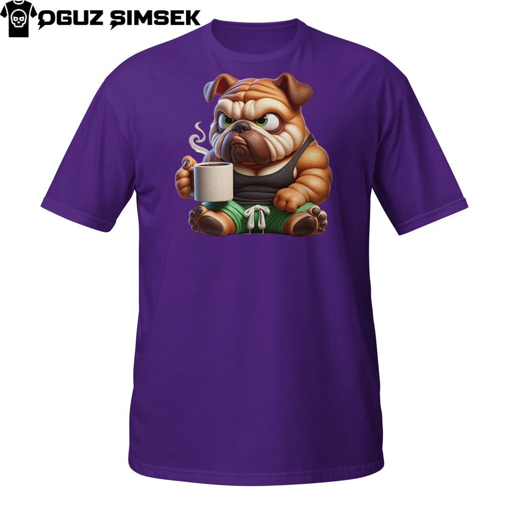 Футболка Bulldog Gym Coffee | Подарок для любителей накачанных собак и кофеиновых наркоманов