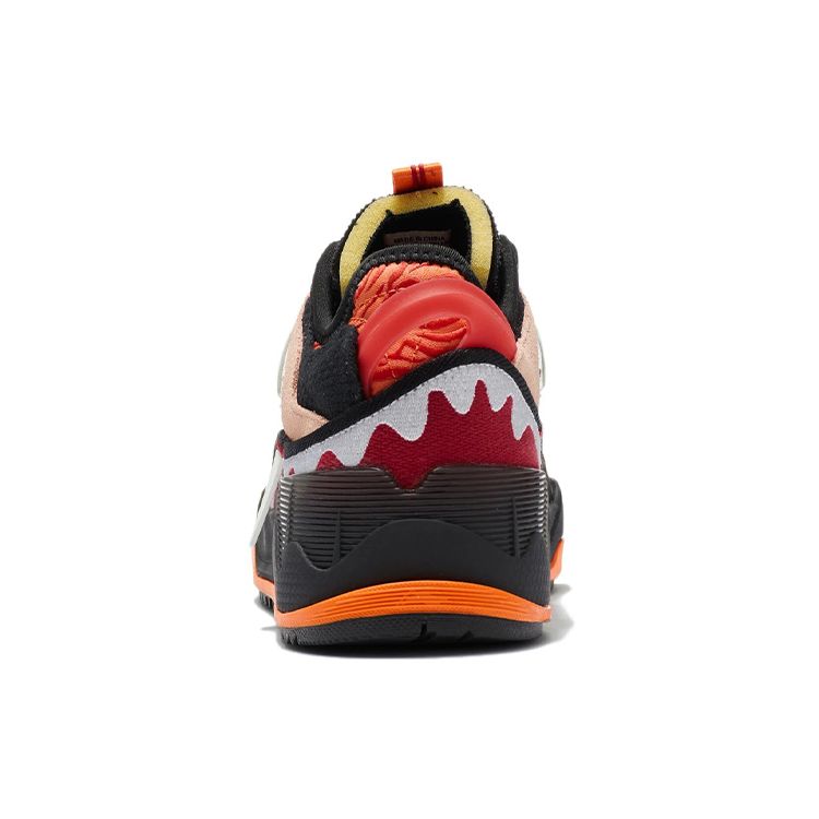 Li Ning CF Flash Star Retro Casual Low-Top Sneakers Limited Edition Year Of The Tiger Women Sneakers Black Orange AGCS132-1