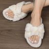 Мода 2024 Новые женские нескользящие плюшевые тапочки на толстой подошве Осень Зима Новые домашние комнатные хлопковые сандалии Женские милые плюшевые туфли тапочки