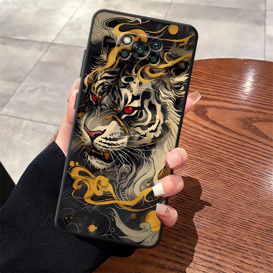 Чехол для Xiaomi Poco F8 X3 X4 X5 X7 Pro C75 C50 C61 M3 M4 M7 Pro C71 F3 F1 M5 Funda Чехол для телефона Крутой Тигр Лев
