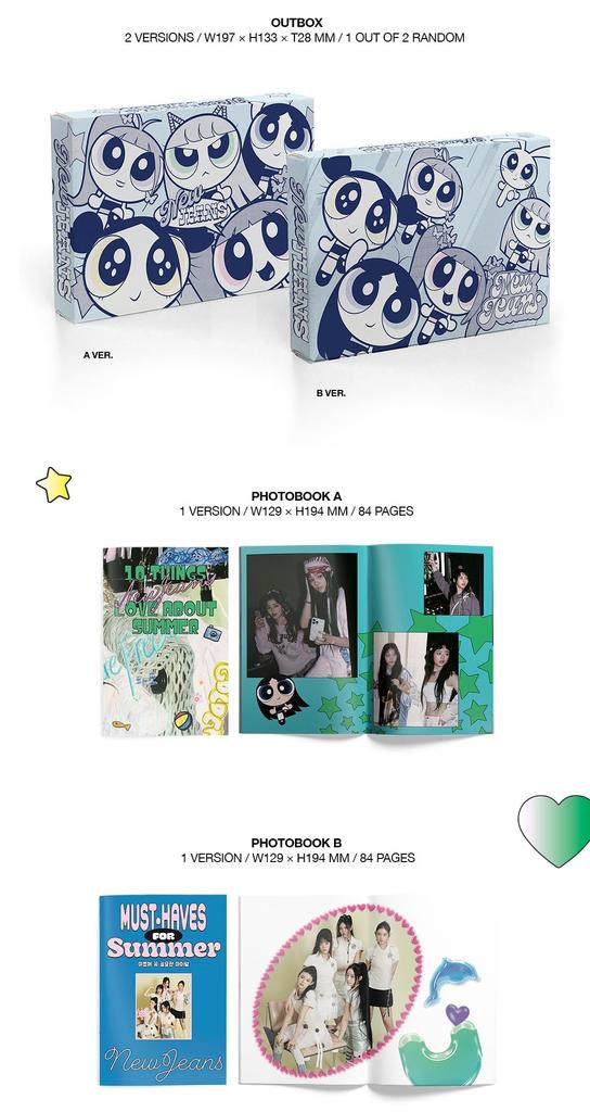 NewJeans 2-й EP THE POWERPUFF GIRLS X NJ Box 2 SET версия 'Get Up'. (Корейское издание)