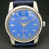 Б/у ENICAR STAR JEWELS ШВЕЙЦАРСКИЕ МУЖСКИЕ ЧАСЫ С РУЧНЫМ ЗАВОДОМ С СИНИМ ЦИФЕРБЛАТОМ A431425-2 R107-a431425