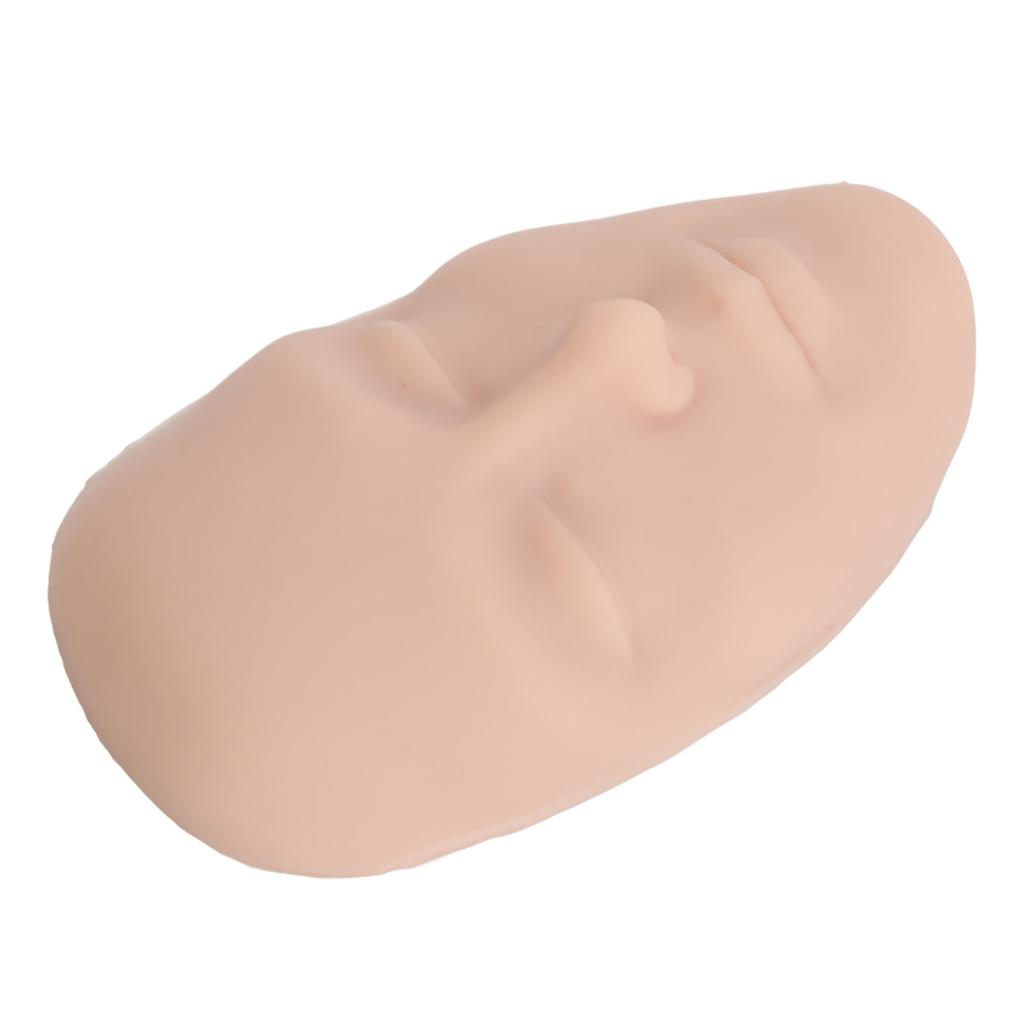 3D Тренировочная маска для макияжа Реалистичная многоразовая силиконовая косметическая маска-манекен с 7 кистями для начинающих среднего уровня