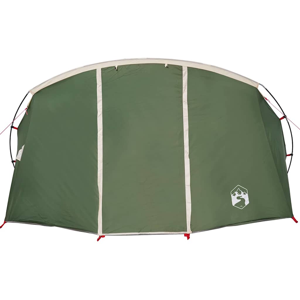 4 Person Tunnel Tent with Roof Green and White 318 x 275 x 140 cm