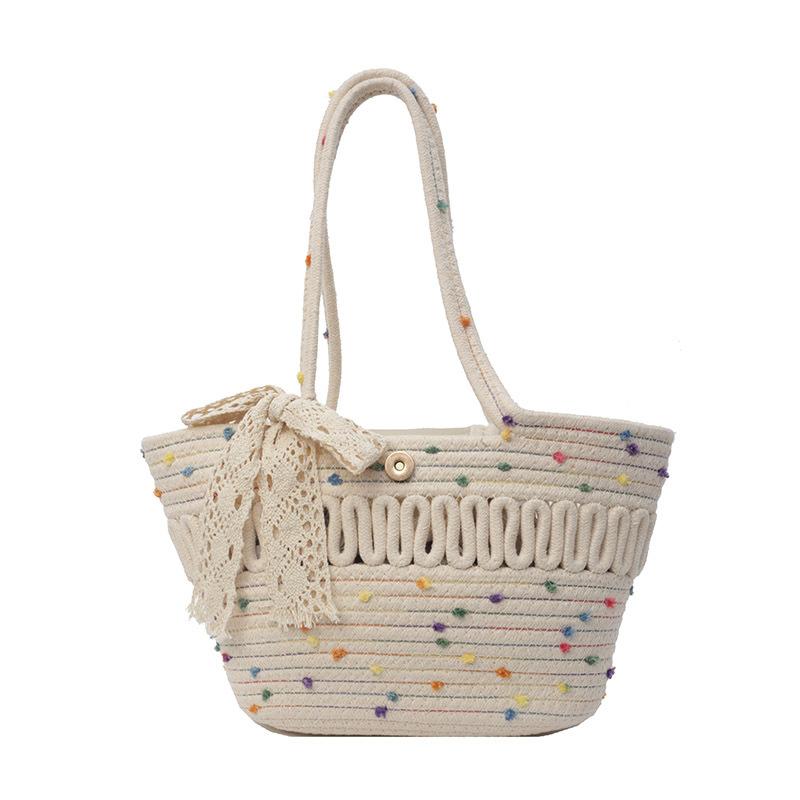 Large Capacity Braided Bag for Women In Summer One-shoulder Tote Bag for Women Niche Fashion Handbag for Women
