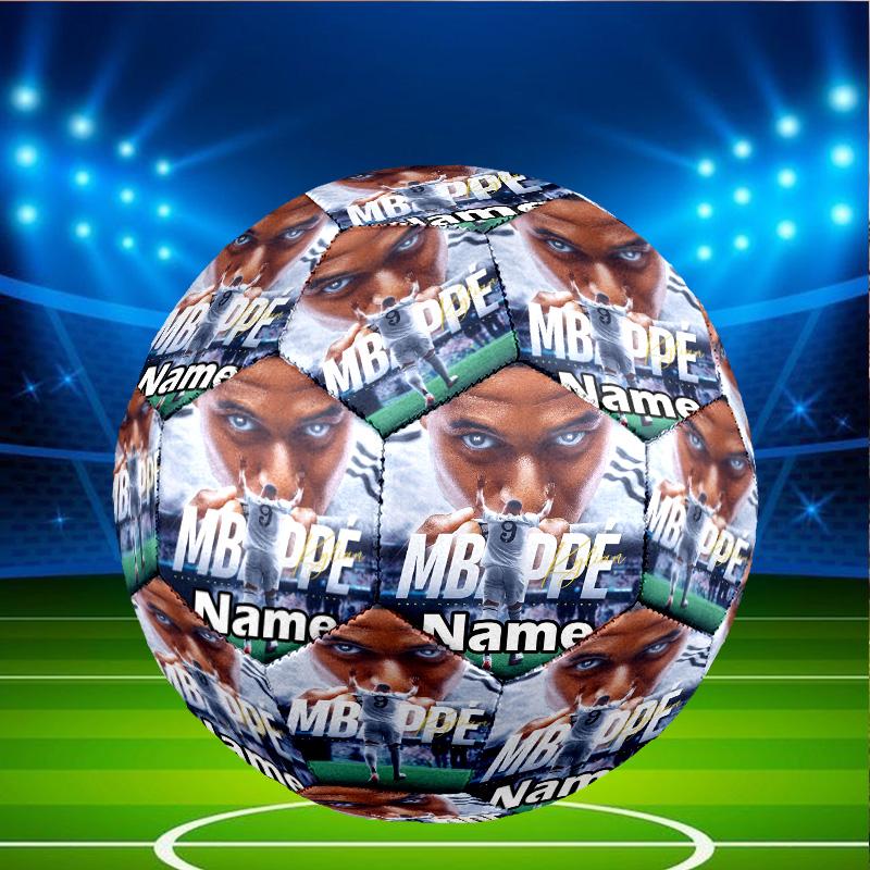 Custom Name Personalized Kylian Mbappe Print Size 5 Soccer Ball Training & Match Football, for Team, Kicking, Gift for Football