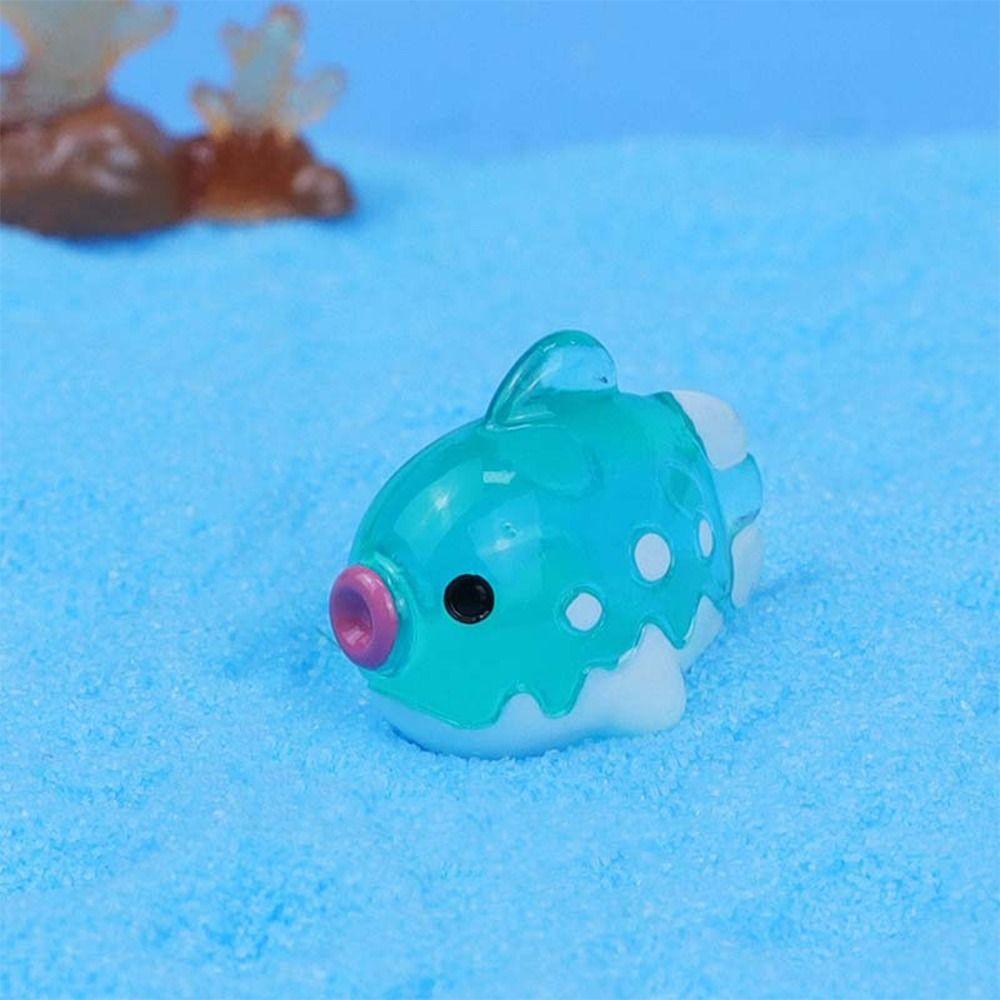 Cartoon Ocean Animal Miniature Figurines Cute Mini Ocean Animal Statue Desk Accessories