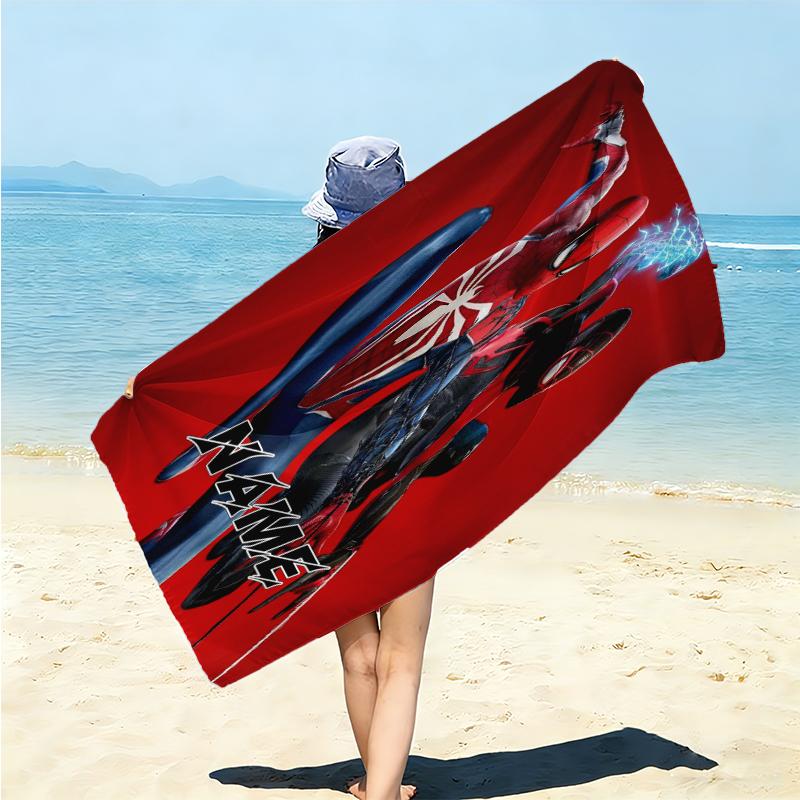 Personalized "Spider-Man: Spider-Verse" Beach Towel Microfiber Beach Towel Thin Absorbent for Beach Swimming Yoga Bath Sports. 0910241