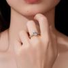 Кольцо из стерлингового серебра S925 с муассанитом Starlight, женское, дизайн с шестью крапанами, покрытие белым золотом, простое, модное.
