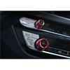 For BMW X3 G01 X4 G02 2018- Switch Button Cover Ring Car Volume Red Aluminum