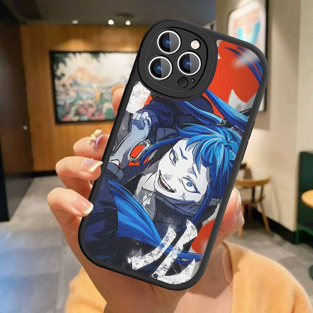 Чехол для телефона Ado Kyogen X Uta Anmie для iPhone 16 15 14 13 12 11 Pro Max Plus Кожаная обложка