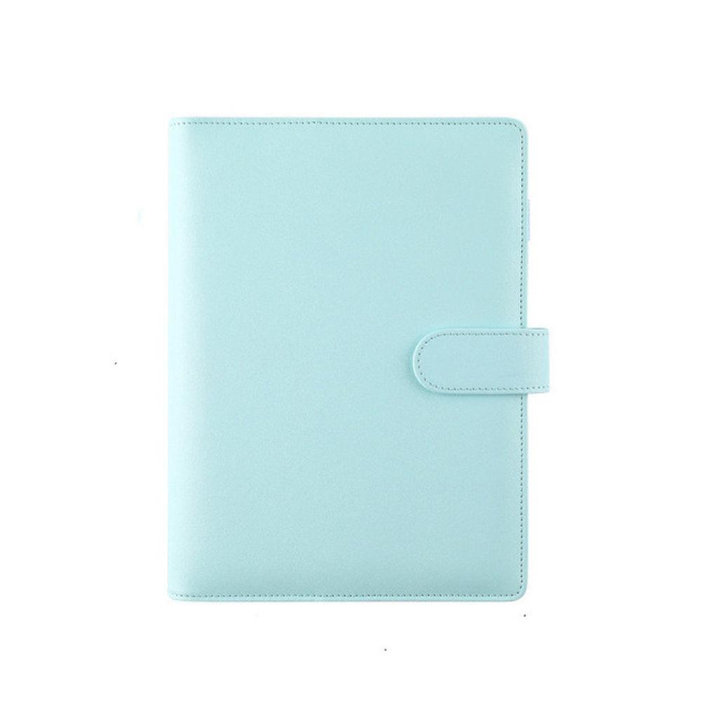 PU Leather Ring Binder Macaroon Color Binder Cover Notebook Cover Loose-Leaf Cover Notepad Cover