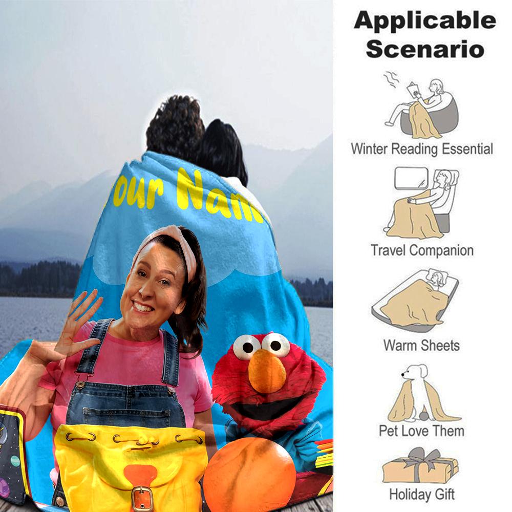 Customiz Name Personality Ms. Rachel Blanket Soft &Warm Sofa Office Bed Travel Lunch Break Blanket, Gift Suitable All Seasons