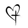 1PC Love Heart Cross Car Stickers DIY Waterproof Vinyl Decals for Auto Rear Window Body Bumper Trunk Funny Vehicle Decoration