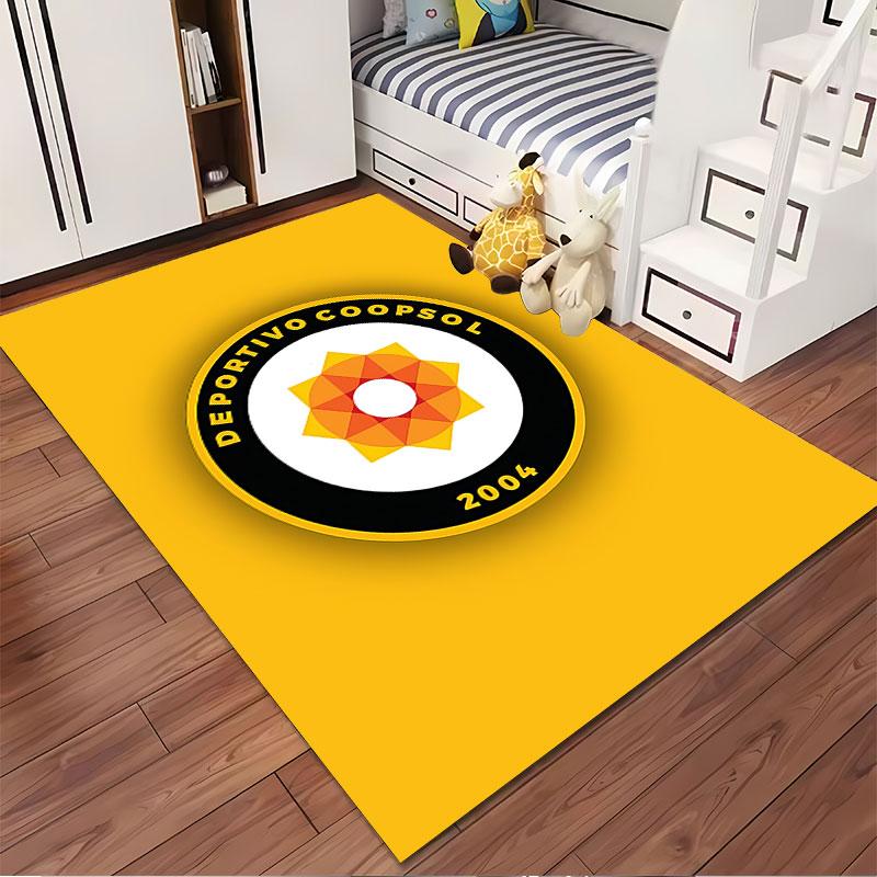 Yellow Logo with Textured Design suitable as a non-slip mat for the living room or bedroom sofa