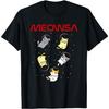 Meowsa Космические Коты Графическая Футболка Астронавт Смешная Хлопковая Футболка с Круглым Вырезом для Мужчин
