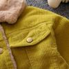 Corduroy Lapel Jacket Warm Cotton Coats Kids Boy Jacket Coat Outerwear Corduroy Coat for Boys Girls