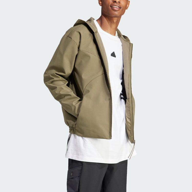 adidas CITY ESCAPE Мужские куртки Strata Оливково-зеленый С капюшоном Умеренный Другое IJ6091