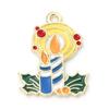 10 шт. Рождественские подвески из сплава на основе цинка, эмалированные, Рождественская елка, Санта, Снежный олень, Подвески для изготовления ювелирных изделий, DIY, Ожерелье, Серьги