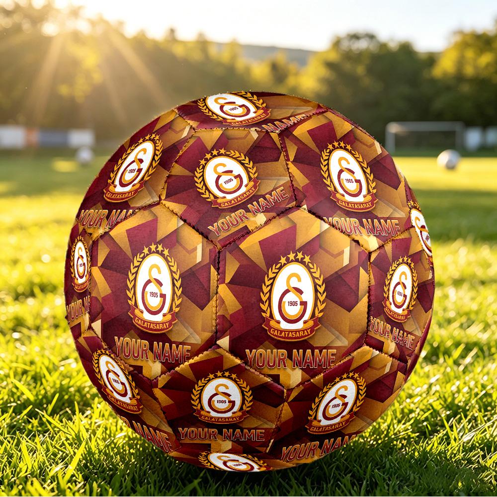 Personalized Size 5 Football Galatasaray FC Pattern Outdoor Game Sports Ball Gift