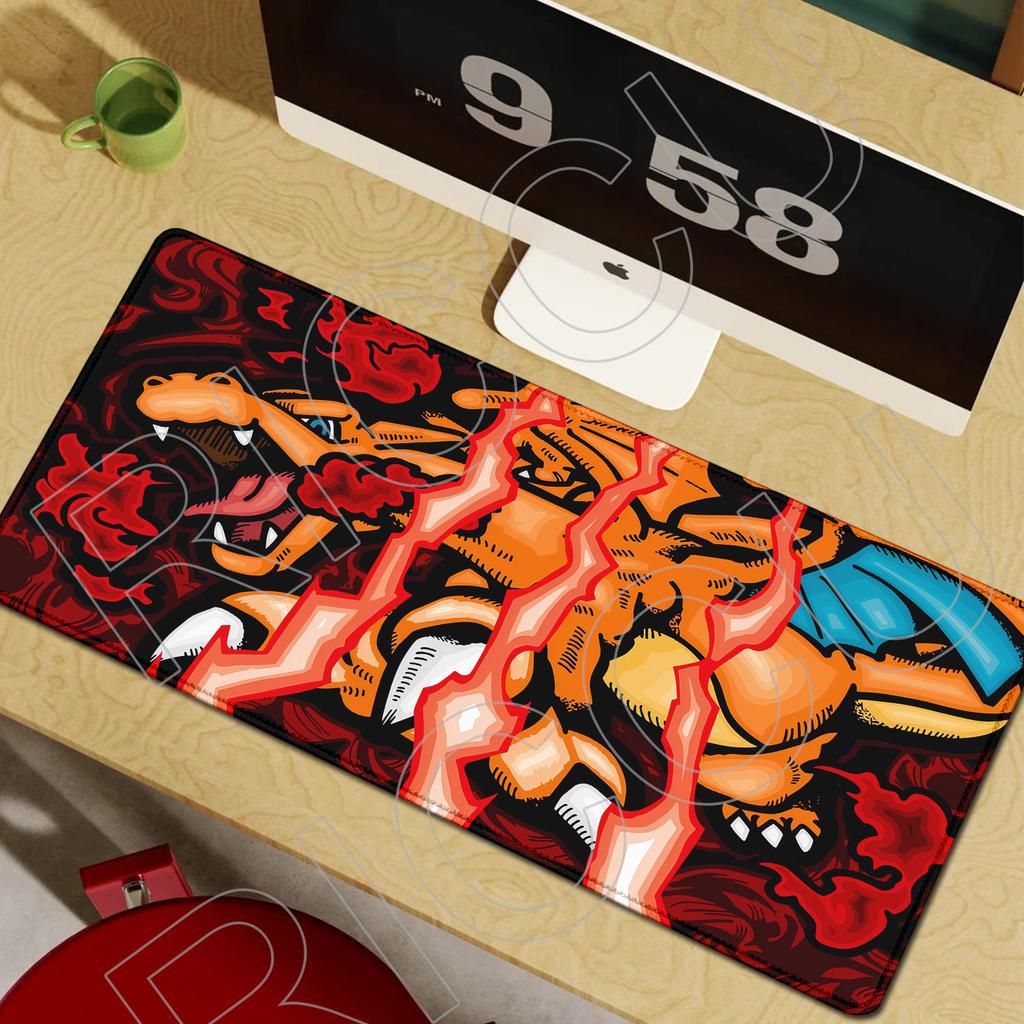 XXL Protection Gaming Mouse Pad rubber Pokemon Charizard HD print Pc accessories Mousepad Keyboard Pad NonSlip Office Laptop