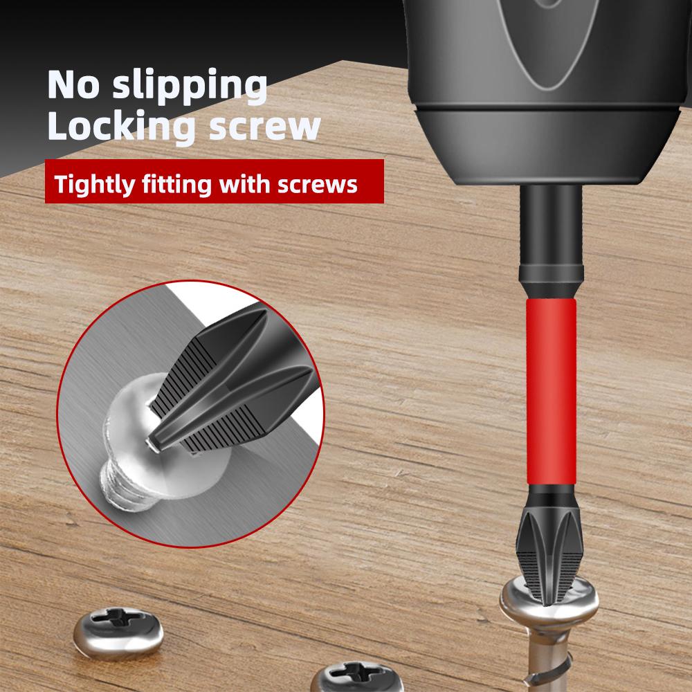 10/20PCS Impact Magnetic Batch Head Non-Slip PH2 Cross Screwdriver Tip Drill Bit Set High Torque Hard Screw Alloy Steel 25/50mm