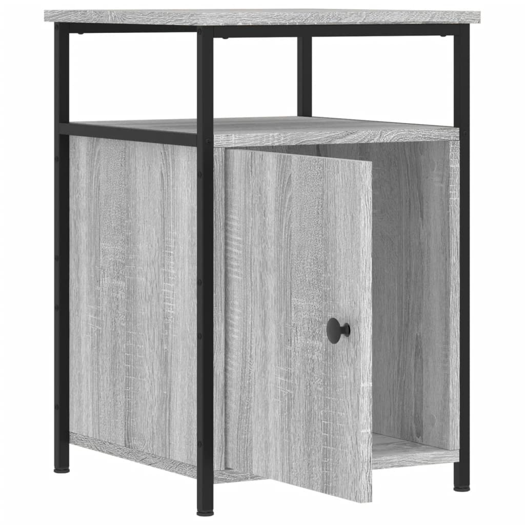 Nightstand Gray Sonoma 40 x 42 x 60 cm Particleboard