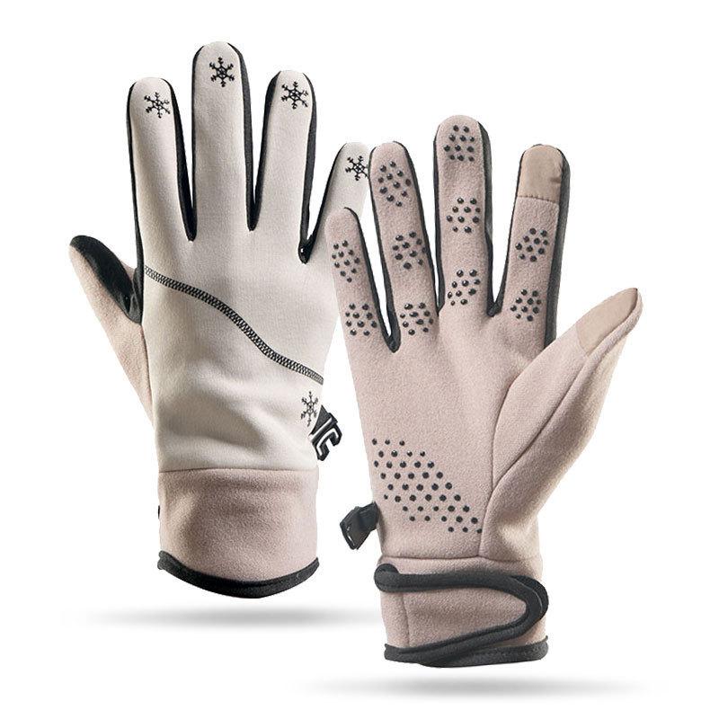 Warm gloves Driving long finger waterproof, non-slip and cold-proof sports touch screen gloves