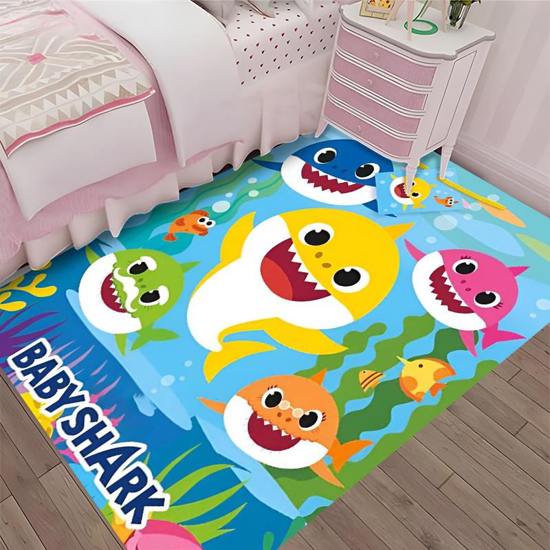 Shark Printed Carpet, Rug for Office Chair Living Room Bedroom Kitchen Room Decor Gifts.