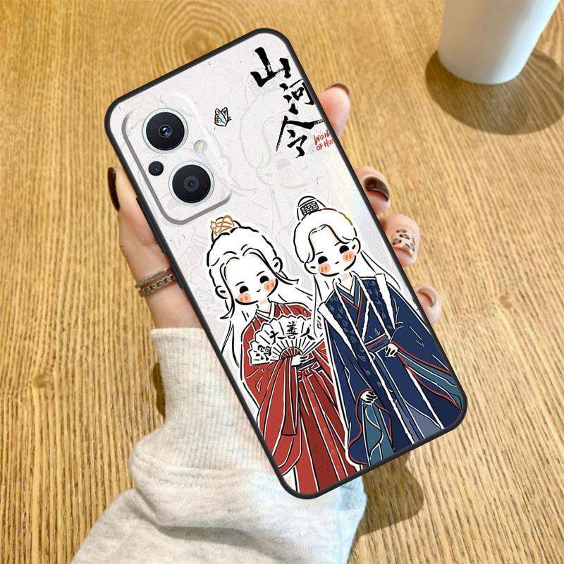 СЛОВО ЧЕСТИ Shan He Ling мультяшный Чехол Для OPPO Reno 7 8 Lite 14 F 13F 12F 11F 13 12 11 10 Pro OPPO Find X9 X8 X6 X5 Pro Чехол