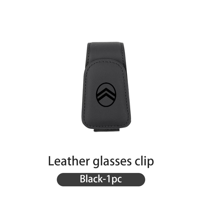 WKZA3 Simple Leather Sunglasses Holder For Citroen C4 C3 C5 C1 C2 Berlingo Celysee Cactus Picasso Aircross Saxo Grand