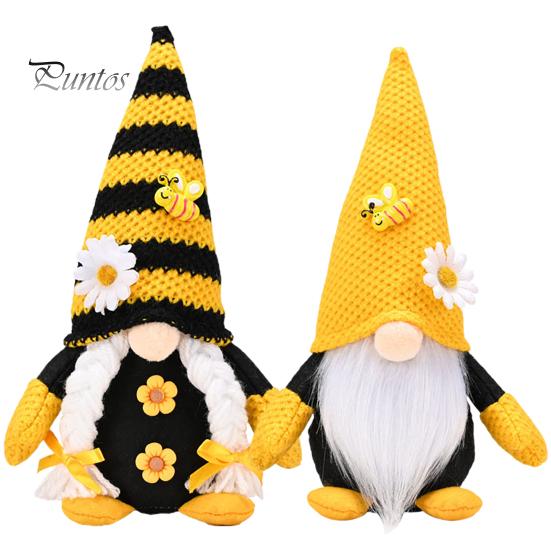 Удачи гном орнамент пчелиный день тематический декор подсолнечника плюшевая кукла фигурка гнома центральная часть праздничное украшение пчелы для вечеринки