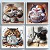 Cute Cat/Dog Full Embroidery Eco-cotton Thread 11CT Printed Cat Cross Stitch Kit Arts DIY Handmade Ornament Home Decor 40*40cm