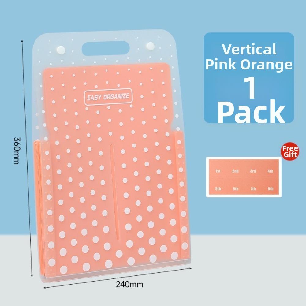 PP Material Expanding File Organizer 9-Pocket Document Storage Bag Exam Paper Storage